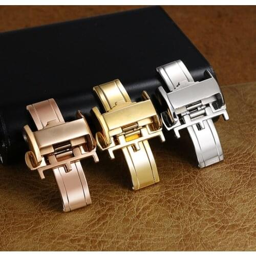 Watch accessories steel buckle for Longines famous craftsman flag series buckle strap stainless steel butterfly buckle