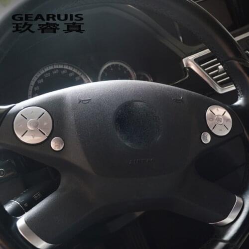 Car Styling Steering Wheel Buttons Cover Stickers Trim For Mercedes Benz C E R S Class W204 W212 GLK X204 CLS GL SLK Accessories