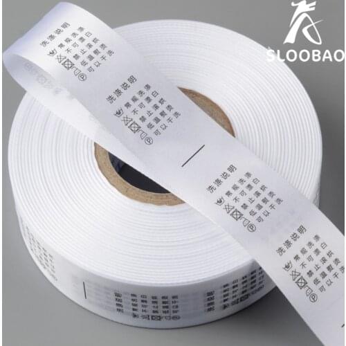 Free shipping customized silk care label/washing label/garment woven label/tag printing/clothing washable labels 1000 pcs a lot