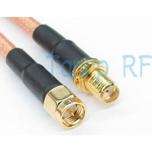 Freeshipping! 20INCH 50CM RG142 RF Pigtail coaxial jumper cable SMA female jack to SMA male plug LOW LOSS Cable Wholesale