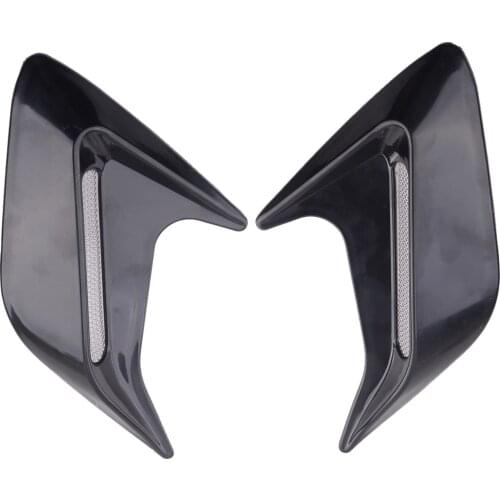 CITALL 2pcs Car Hood Side Fender Decorative Air Vent Flow Intake Mesh Grille Stickers Cover Cap Black fit for Most of Cars