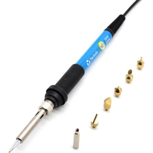 Wood Burning Carving Pyrography Pen Kit 60W Adjustable Temperature Soldering Iron Welding Wood Embossing Burning Repair Set