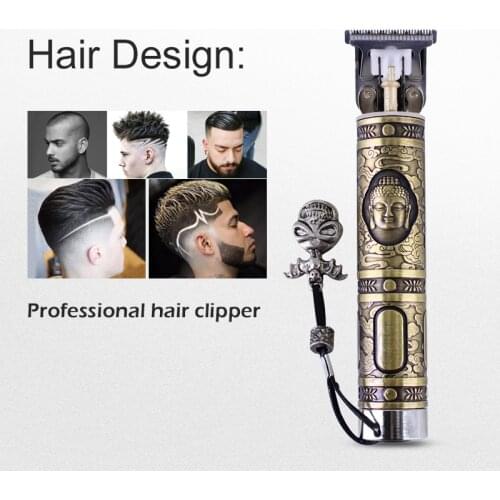 Electric Hair Clipper Close-cutting Digital Hair Trimmer Men Barbershop Cordless T-blade Outliner Haircut Sculpture Cutter