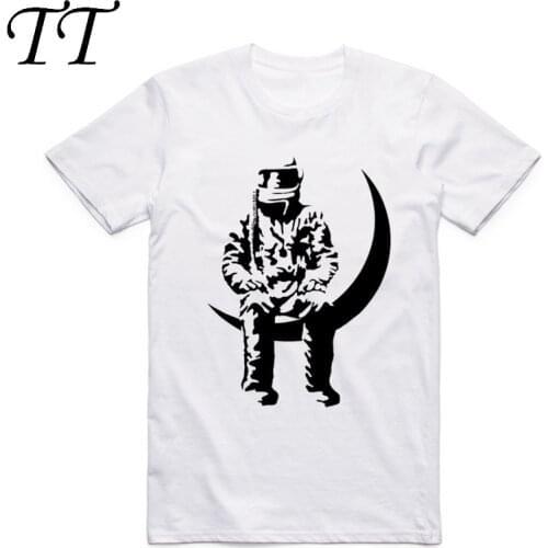 2019 S-XXX Angels and airwaves Men Printed Ava Moon T-shirt Short sleeve O-Neck Harajuku Summer White Casual Tshirt