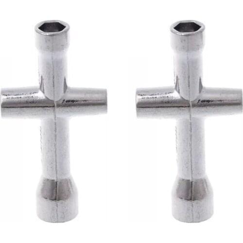 2pcs Cross Wrench Hex Socket 4mm 5mm 5.5mm 7mm Repair tools for 1/10 HSP Traxxas Tamiya HPI Kyosho RC Car D90 SCX10 RC Crawler