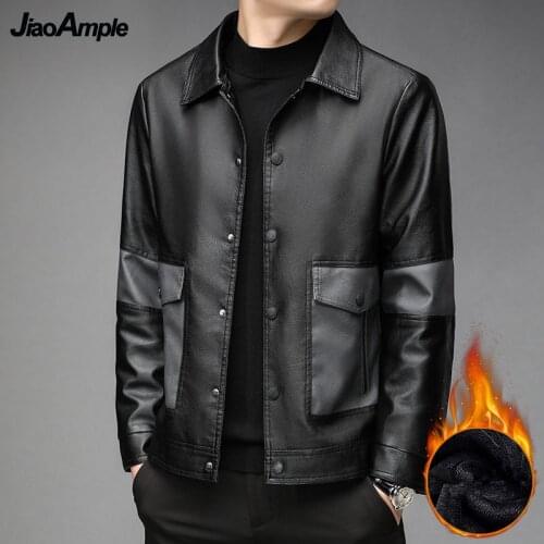 JiaoAmple Men's Faux Leather Jackets