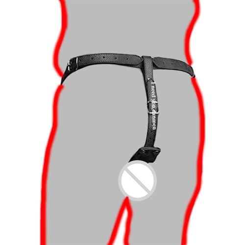 Leather Wearable Anal Plug Strap-on Harness Cock Ring Chastity Belt, Strapon Buttplug Underwear,Sex Toys For Men