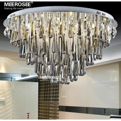 Round Crystal Light Fixture For Ceiling G4 Lustres de cristal Crystal lighting foyer Hallway Living Room Lamp Lamparas de Techo