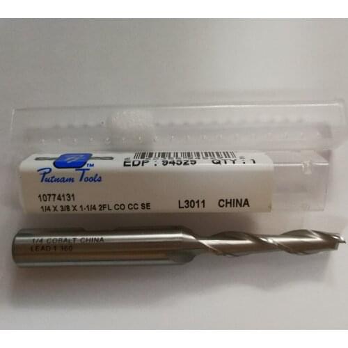 INCH SIZE HSS COBALT SQUARE END MILLS,2 FLUTES,1/4"x3/8"x1-1/4" 2FL CO CC SE,GOOD QUALITY