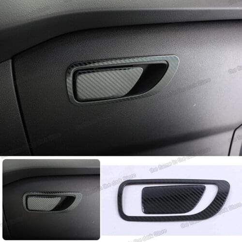 Lsrtw2017 Carbon Fiber Car Co-driver Storage Box Glove Switch Handle Sticker for Ford Kuga Escape 2019 2020 2021 Accessories