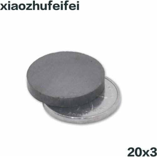 5 Strong Round 20mm Dia x 3mm Ferrite Disk Magnets Craft Fridge Diy Circular magnet Permanent magnet 20*3mm 20mm*3mm