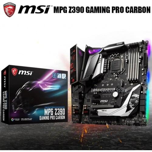 MSI MPG Z390 Gaming PRO Carbon LGA1151 (Intel 8th and 9th Gen) M.2 USB 3.1 Gen 2 DDR4SLI CFX ATX Z390 Gaming Motherboard New