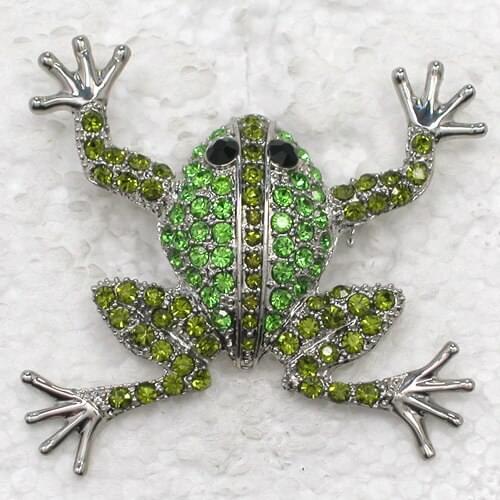 Fashion Rhinestone Frog Pin brooches C043 K