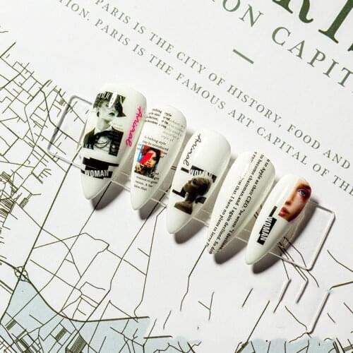 2020 New 3D Nail Art Stickers Bohemia Character Image Nails Stickers for Nails Sticker Decorations Manicure Z0367