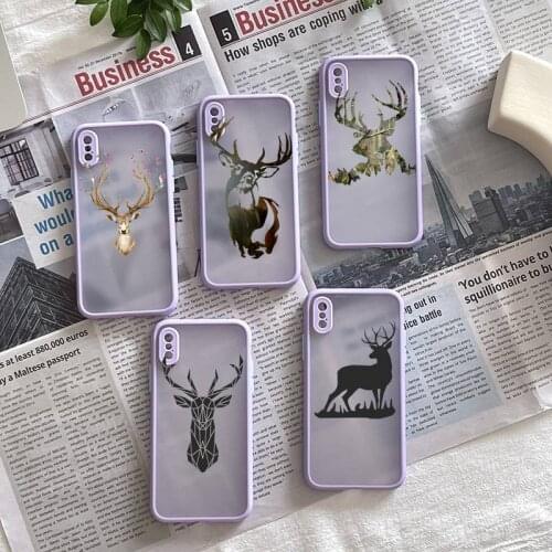 Deer Hunting Camo Phone Case Matte Fundas Shell Cover For Iphone 6s 7 8 Plus Xr X Xs 11 12 13 Mini Pro Max
