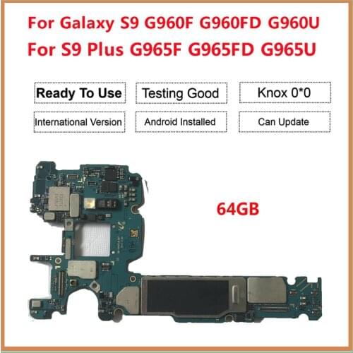 Motherboard For Samsung Galaxy S9 Plus G965F G965FD G960F G960FD 64GB 128GB Original Unlocked Android Europe Logic Board