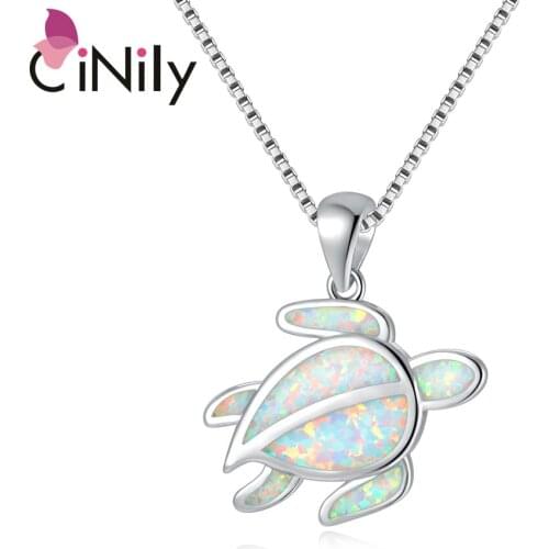 CiNily Marine Animal Shape Opal 925 Sterling Silver Pendants for Party Birthday Women Fine Jewelry Pendant OD7113-15