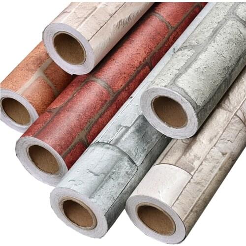 PVC Waterproof Contact Paper for Bedroom Wall Peel and Stick Stone Pattern Wallpaper Self Adhesive Stickers Kids Room Home Decor