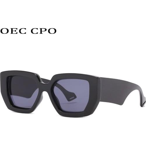 OEC CPO Fashion Punk Square Sunglasses Women Brand Designer Big Frame Sun Glasses Female Shades Ladies Eyewear UV400 Oculo O942