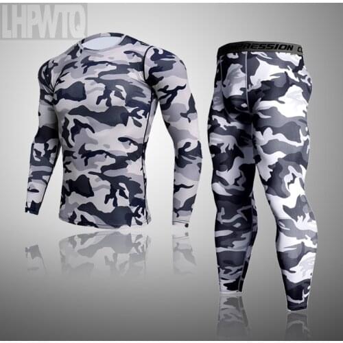 Mens Tight Tactical Thermal Underwear Men Outdoor Sports Function Breathable Training Cycling Thermo Underwear Long Johns