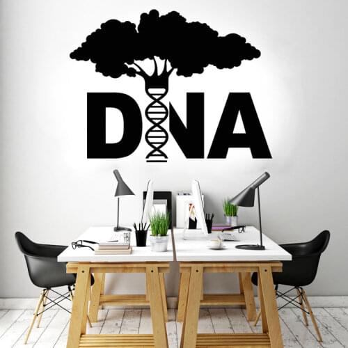 Vinyl DNA Tree Wall Decal School Classroom Decoration Home Interior Sticker Mural Research Art Wall Sticker декор для комнаты kx