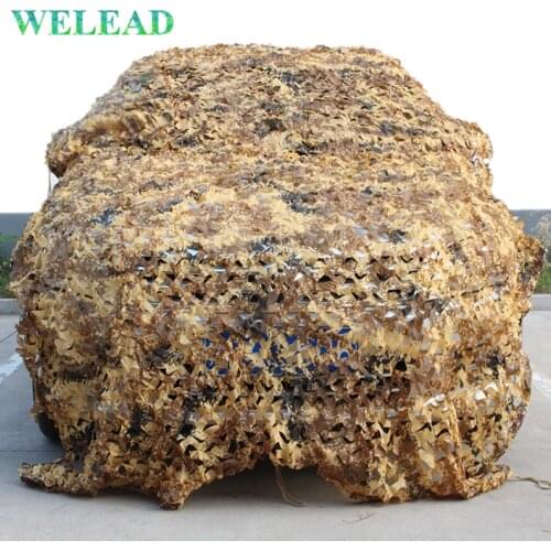 WELEAD Desert Digital Camouflage Net Sand Beige Military Reinforced Hunting Army Camo Awning Outdoor Garden Gazebo Sun Hide Tent