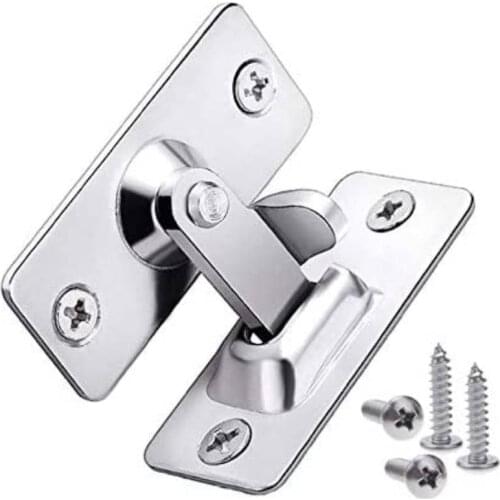 1Set 90 Degree Right Angle Door Lock Buckle Lock Stainless Steel Barn Sliding Door Bolt Lock Door Buckle Button Flip Door Latch
