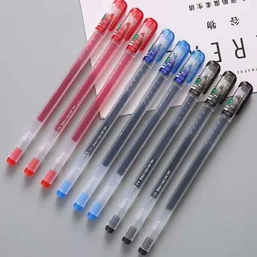 1PC Classic Red/Black/Blue Liquid-ink Gel Pen Needle Tip Scented Transparent Writing Pen Student Exam Stationery Office Supplies