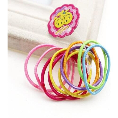 10 Pcs Children Kids Elastic Hair Bands Cute Hairband Rubber Ropes Elastics Hair Accessories For Hair Tie Ornament Headbands