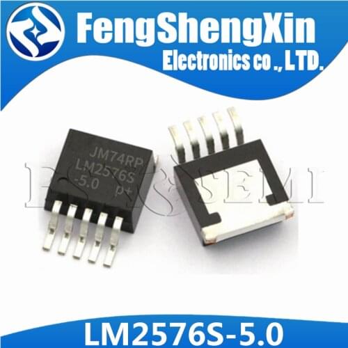 10pcs/lot LM2576S-5.0 TO-263-6 LM2576S-5V SIMPLE SWITCHER 3A Step-Down Voltage Regulator LM2576-5.0