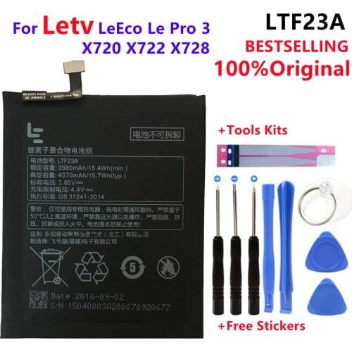 100% original Good quality Real LTF23A 4070mAh Battery For Letv LeEco Le Pro 3 X720 X722 X728 Battery Replacement