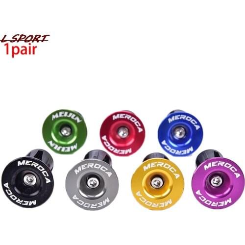 2Pcs Bike Lightweight Bar End Plugs Aluminum Road Bicycle Grip Anti-slip Firm Handlebar Caps MTB Accessory Bike Bar End Plugs