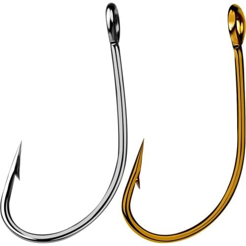 200pcs/lot Big Barbed Carp Fishing Hook Circle Owner Hooks Freshwater High-Carbon Steel Fishhook Jig Big Hooks for Fish Pesca