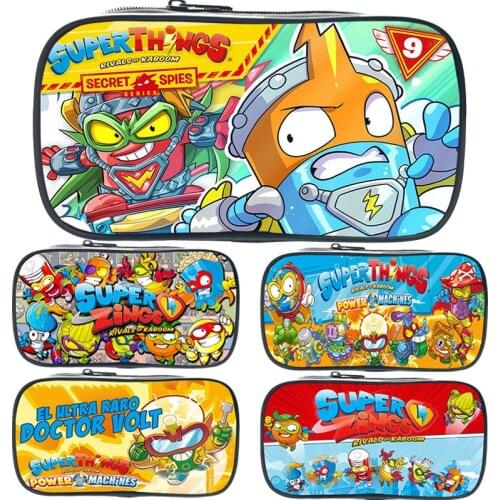 2021 Child Super Zings Pen Bag Students Cartoon Pencil Bag Teens Anime Stationery Bag Kids Superzings Pencil Case Children Gifts