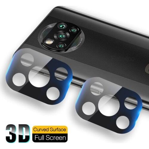 3D Curved Tempered Glass For Xiaomi Poco X3 Pro NFC Camera Lens Back Cover For PocoPhone X 3 X3 Pro X3Pro Screen Protector Films