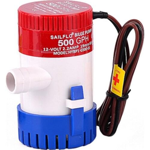 500GPH Non-Automatic Bilge Pump DC 12V/24V No auto submersible boat water pump electric pump for boats accessories marin