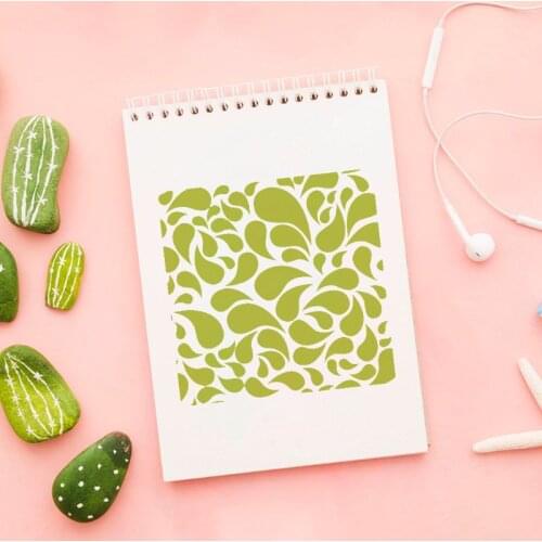 6pcs/set Mandala Drawing Template Wall Stencil Painting Embossing for Wood Floor Q81F