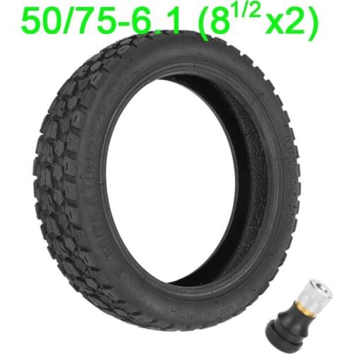8.5 Inch Off Road Tire for Xiaomi M365 Electric Scooter 8 1/2 x 2 Anty Slip Tubless Tire with Valve Included Replace Parts