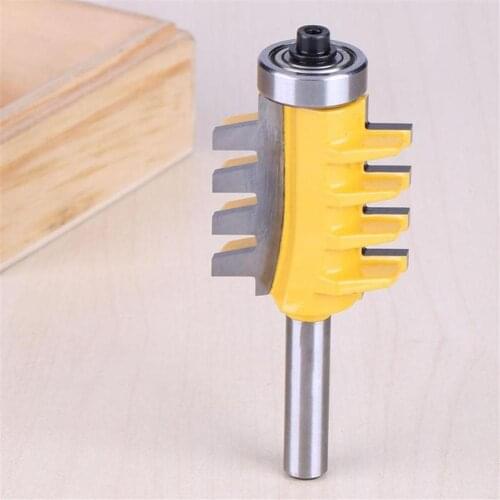 8Shank Rail Reversible Finger Joint Glue Bit Cone Tenon Woodwork Cutter Power Tools Wood Router Cutter Cemented Carbide