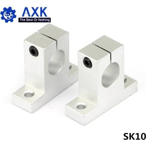 8pcs/lot SK10 10mm linear bearing rail shaft support XYZ Table CNC Router SH10A
