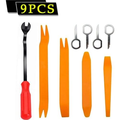 9pcs/set Car Radio Door Clip Panel Trim Dash Audio Removal Open Installer Pry Tool For Auto Vehicle for BMW Audio Removal Pry