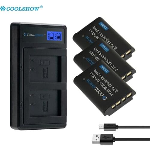NP-BX1 Battery for Sony HX300 HX400 HX50 HX60 DSC RX1 RX100 AS100V AS300 M3 M2 AS15 WX350 Bateria BX1 LED USB Charger