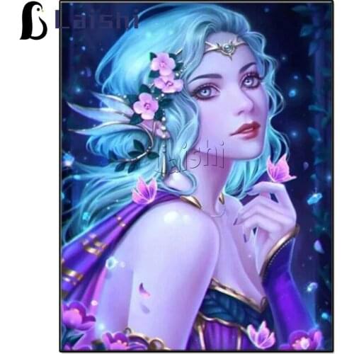 Diamond Painting Fairy Girl Portrait Home Decoration Sexy forest elf Mosaic Beaded Embroidery Picture Of Rhinestone Cross Stitch