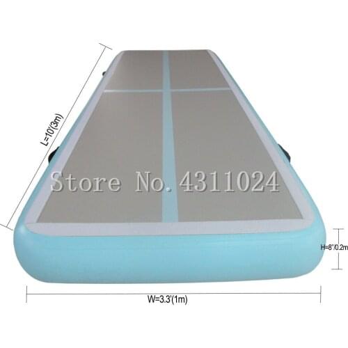 Free Shipping 3x1x0.2m Wholesale Gymnastics Inflatable 3m Air Track Double DWF Gym Mat Inflatable Air Tumble Track For Sale