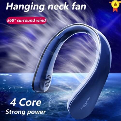 Wireless Neck cooler Portable mini air conditioning Bladeless fan USB Fans 4000Mah Rechargeable for Personal Outdoor sports FAN