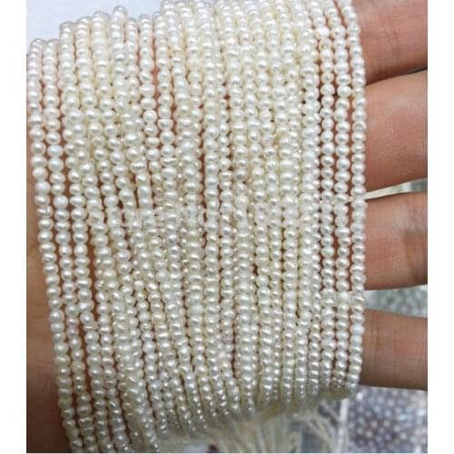 Wholesale 3-4mm Bead Length 35cm Strand Bead Natural Real Pearl Bead Loose Bead