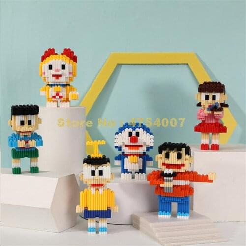 Doraemon doracat minamoto shizuka honekawa suneo gouta takeshi nobita nobi diamond mini building block Toy