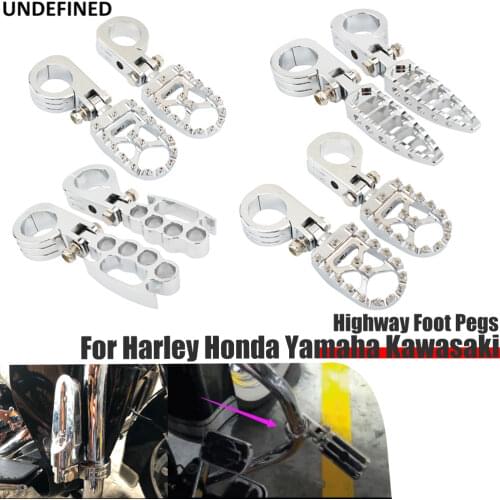 Highway Foot Pegs Motorcycle Footrest Engine Guard Footpegs Mounts 1.25"32mm for Harley Touring Rode King Sportster 883 Softail