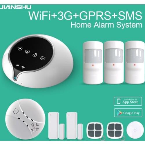 Mobile APP control 3g gsm wifi gprs sms home security alarm system German / Italian / French / Spanish languages alarm system