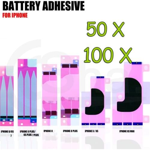 50/100 PCS Battery Adhesive Sticker/Strip/Glue For iPhone 5, 6, 7, 8 Plus, X, XR, XS,XS MAX Battery Glue Replacement Part